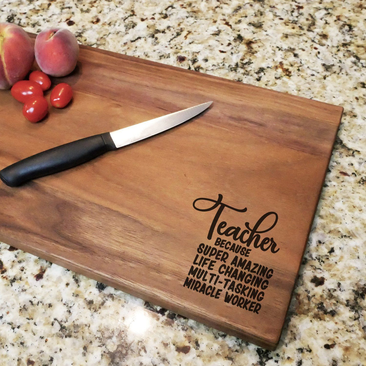 The Best Teachers Quote Two Tone Cutting Board – Board Boutique Co.