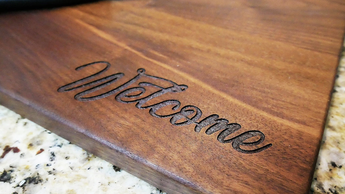 Camping Forecast - Engraved Walnut Cutting Board – Hailey Home