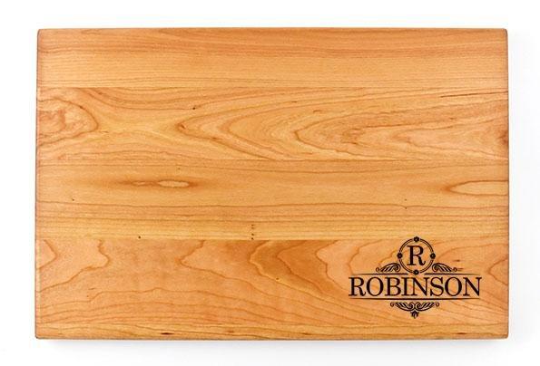 Selling Cutting Board, Personalized Cutting board, Monogrammed Custom Engraved - 11 x 14 White Oak Wood --22032-CUTB-004