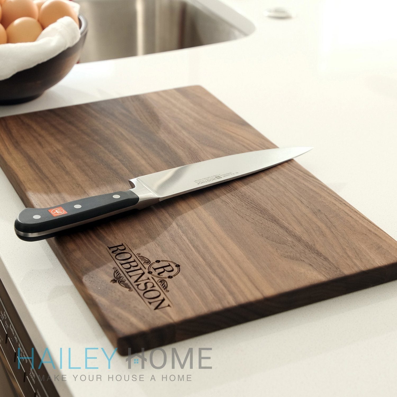 Camping Forecast - Engraved Walnut Cutting Board – Hailey Home