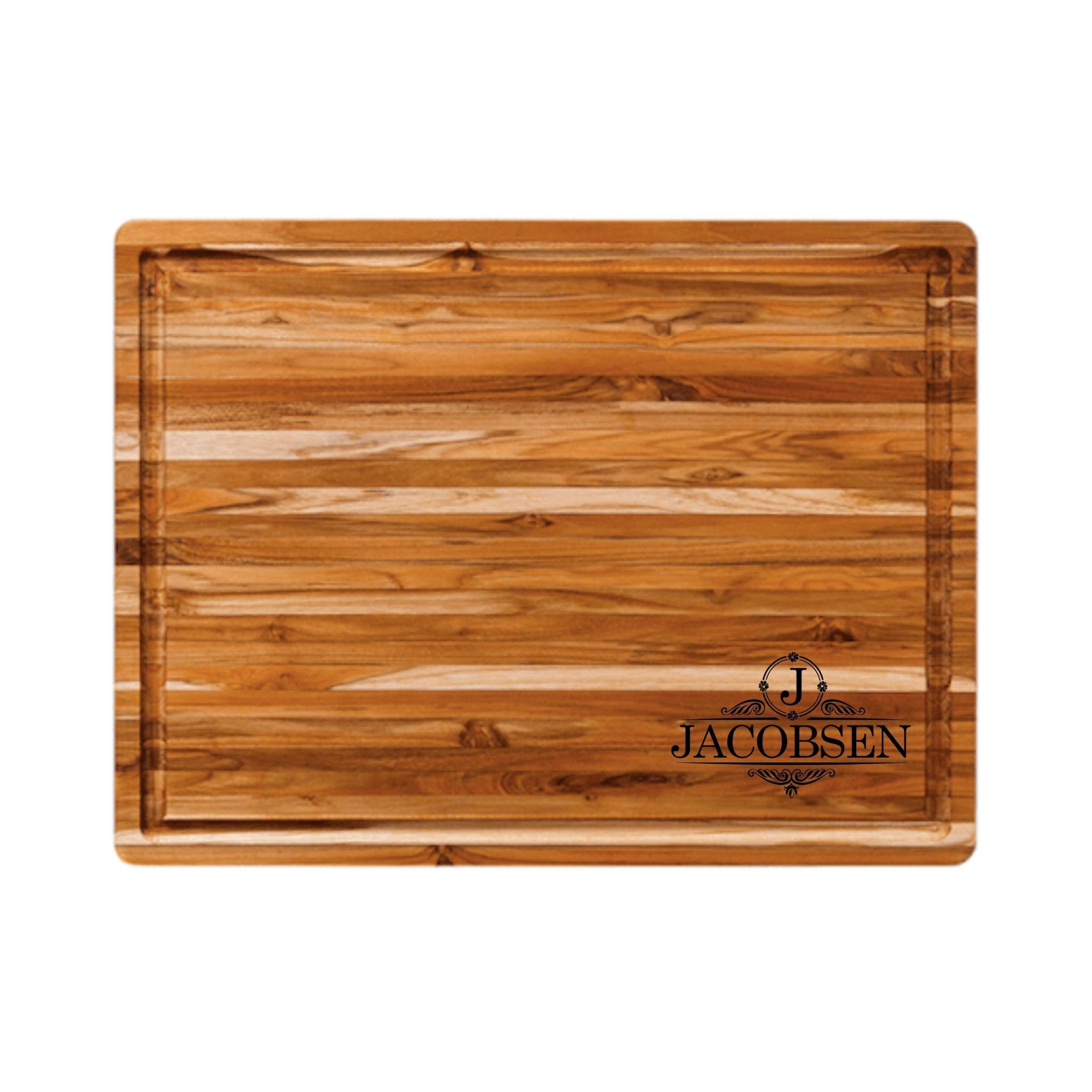 Teak Wood Cutting Board with Juice Groove Wooden Chopping Board