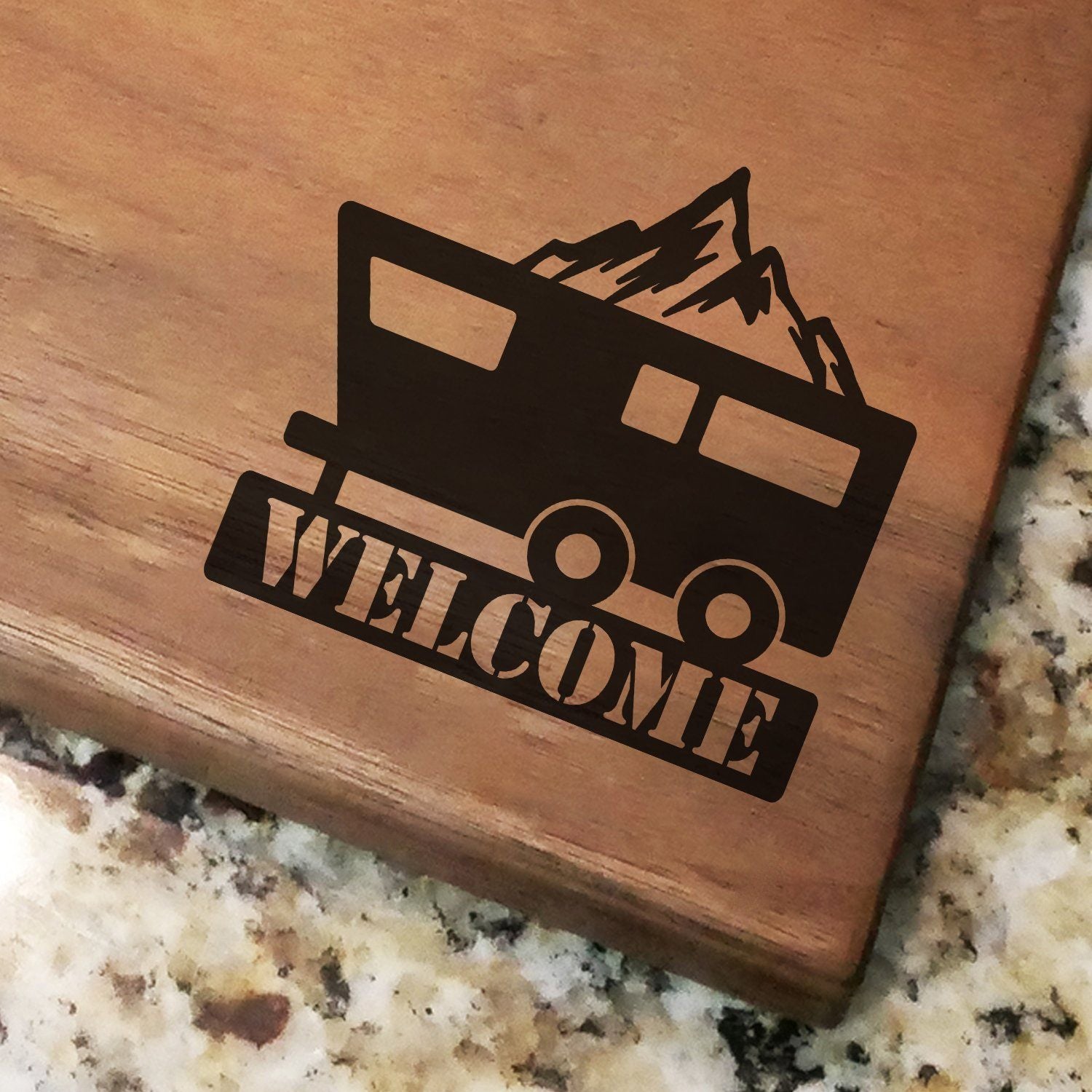 Personalized Cutting Board, Custom Cutting Board, RV Cutting Board,  Personalized RV Cutting Board, Van Life, Road Trip, Tiny Home, Dogs, 303 